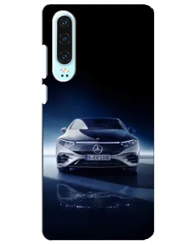 Чехол для Huawei P30 с картинкой «Ночной Mercedes EQ»