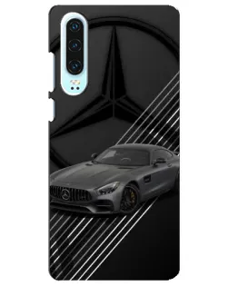 Чехол для Huawei P30 с картинкой «Mercedes AMG — графика»