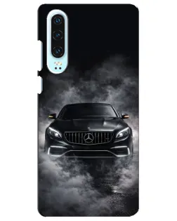 Чехол для Huawei P30 с картинкой «Mercedes в дыму»