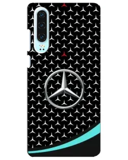Чехол для Huawei P30 с картинкой «Mercedes — бирюзовый акцент»
