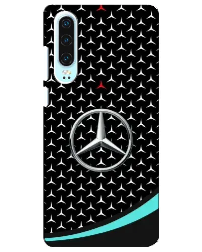 Чехол для Huawei P30 с картинкой «Mercedes — бирюзовый акцент»