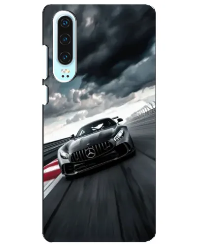 Чехол для Huawei P30 с картинкой «Гоночный Mercedes AMG»