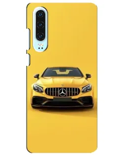 Чехол для Huawei P30 с картинкой «Желтый Mercedes GT»