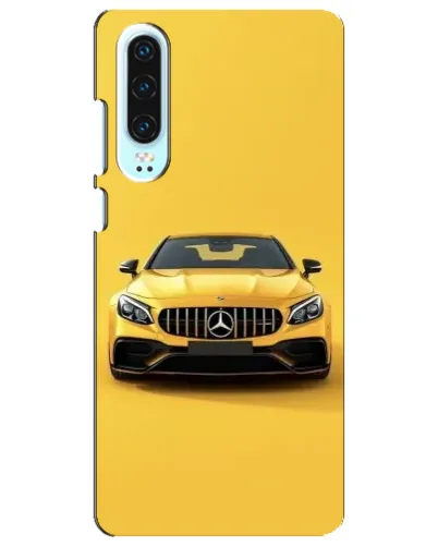 Чехол для Huawei P30 с картинкой «Желтый Mercedes GT»