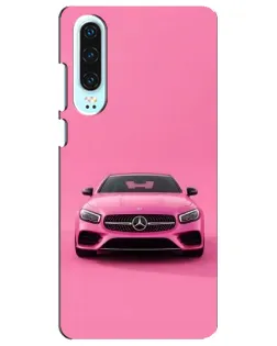 Чехол для Huawei P30 с картинкой «Розовый Mercedes AMG»