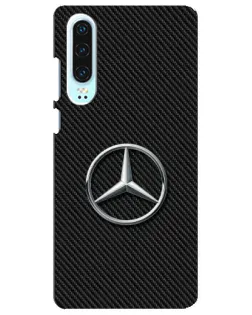 Чехол для Huawei P30 с картинкой «Карбоновый Mercedes стиль»
