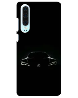 Чехол для Huawei P30 с картинкой «Mercedes — силуэт авто»