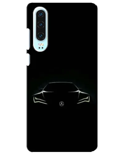 Чехол для Huawei P30 с картинкой «Mercedes — силуэт авто» Чехол для Huawei P30 с картинкой «Mercedes — силуэт авто»