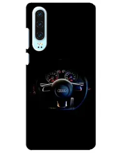 Чохол для Huawei P30 з картинкою «Салон Audi — кермо»