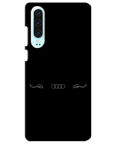 Чехол для Huawei P30 с картинкой «Audi — световой подпись»