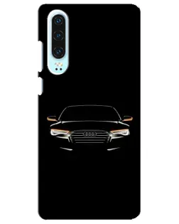 Чехол для Huawei P30 с картинкой «Audi — ночной контур»