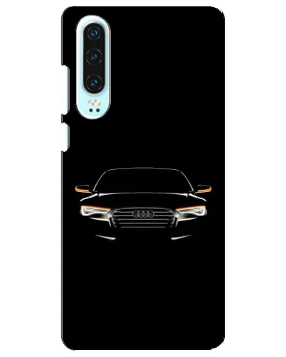Чехол для Huawei P30 с картинкой «Audi — ночной контур»