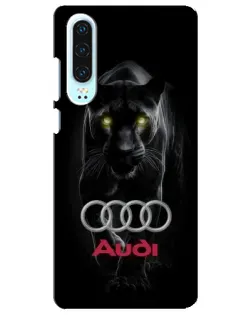 Чехол для Huawei P30 с картинкой «Пантера и Audi»