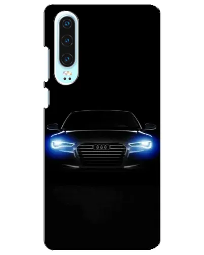Чехол для Huawei P30 с картинкой «Audi в неоне»