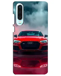 Чехол для Huawei P30 с картинкой «Audi RS — красный стиль»