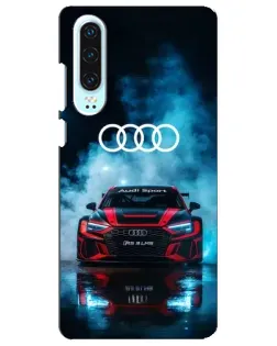 Чехол для Huawei P30 с картинкой «Audi Sport — неон»