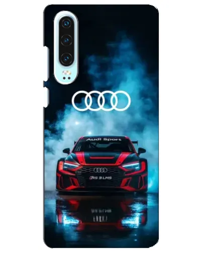 Чехол для Huawei P30 с картинкой «Audi Sport — неон»