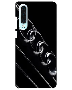Чехол для Huawei P30 с картинкой «Audi — абстрактные кольца»