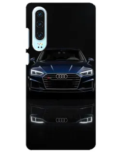 Чехол для Huawei P30 с картинкой «Audi — ночное отражение»