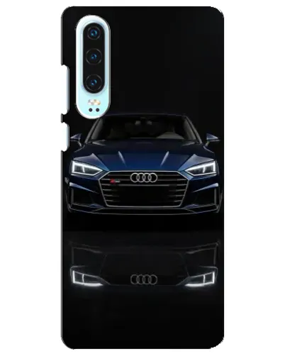 Чехол для Huawei P30 с картинкой «Audi — ночное отражение»