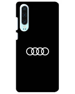 Чехол для Huawei P30 с картинкой «Audi White Logo»