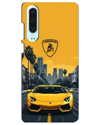 Чохол для Huawei P30 з картинкою «Жовтий Lamborghini місто» Чохол для Huawei P30 з картинкою «Жовтий Lamborghini місто»