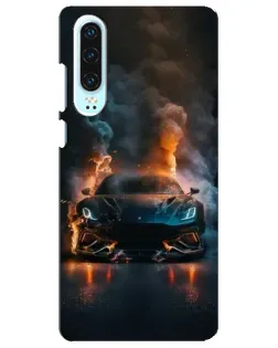 Чохол для Huawei P30 з картинкою «Lamborghini димна естетика»