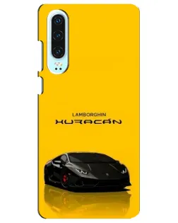 Чохол для Huawei P30 з картинкою «Lamborghini Huracan чорний»