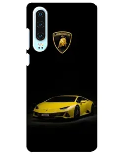 Чохол для Huawei P30 з картинкою «Lamborghini жовтий акцент»