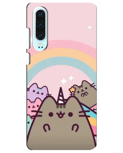 Чехол для Huawei P30 с картинкой «Единорог Pusheen»