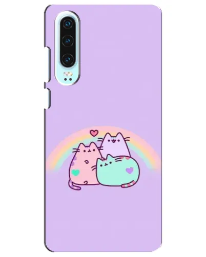 Чехол для Huawei P30 с картинкой «Радужные Пушины»