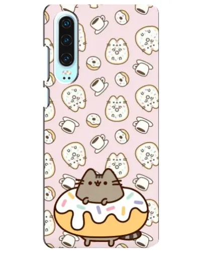Чехол для Huawei P30 с картинкой «Пушин на пончике»