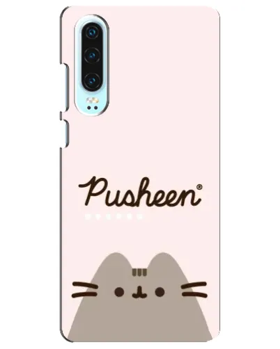 Чехол для Huawei P30 с картинкой «Pusheen логотип»