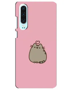 Чехол для Huawei P30 с картинкой «Pusheen сердце»