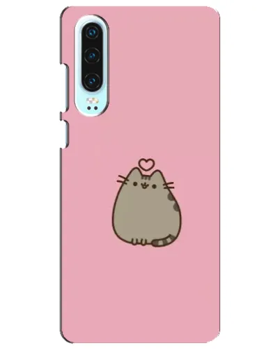 Чехол для Huawei P30 с картинкой «Pusheen сердце»