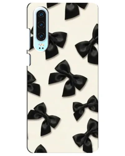 Чехол для Huawei P30 с картинкой «Черные бантики»