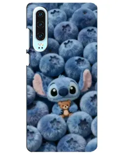 Чехол для Huawei P30 с картинкой «Стич и голубика»