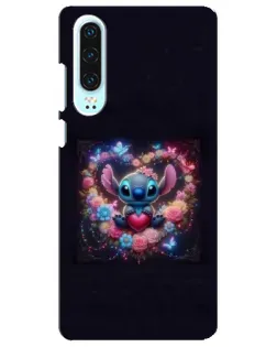 Чехол для Huawei P30 с картинкой «Stitch в цветах»