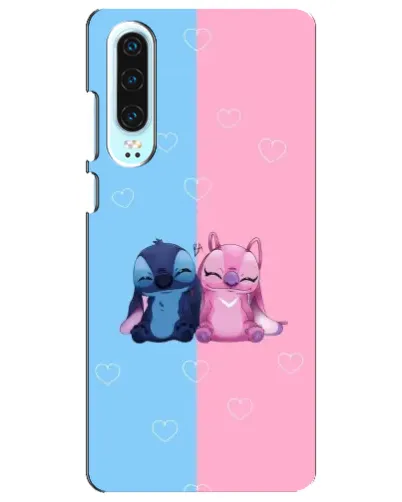 Чехол для Huawei P30 с картинкой «Stitch и Angel Love»