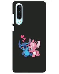Чехол для Huawei P30 с картинкой «Анжел целует Стича»