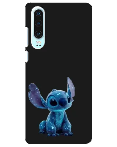 Чехол для Huawei P30 с картинкой «Стич на черном»