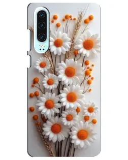Чехол для Huawei P30 с картинкой «Белые сухоцветы»