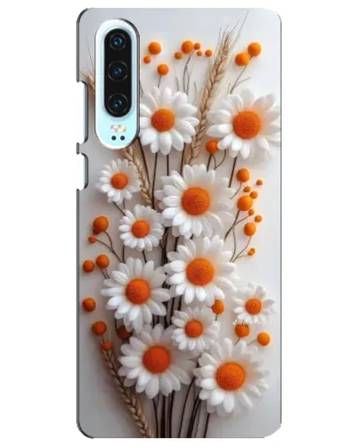 Чехол для Huawei P30 с картинкой «Белые сухоцветы»