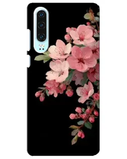 Чехол для Huawei P30 с картинкой «Розовая ветка сакуры»