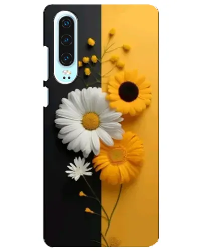Чехол для Huawei P30 с картинкой «Подсолнух и ромашка»