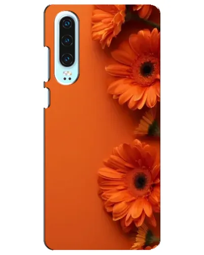 Чехол для Huawei P30 с картинкой «Оранжевые герберы»