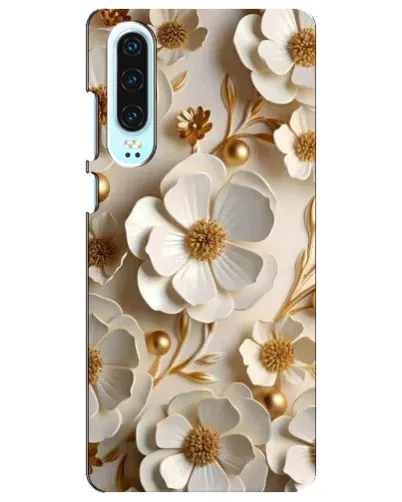 Чехол для Huawei P30 с картинкой «Белие бумажние  цвети»