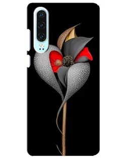 Чохол для Huawei P30 з картинкою «Срібна фантазійна квітка»
