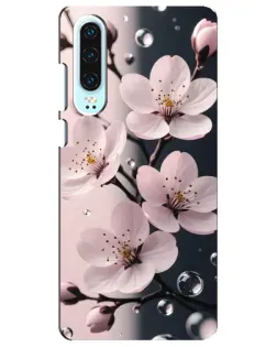 Чохол для Huawei P30 з картинкою «Ніжня сакура та краплі»