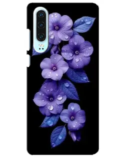 Чехол для Huawei P30 с картинкой «Фиолетовые цветы с росою» Чехол для Huawei P30 с картинкой «Фиолетовые цветы с росою»
